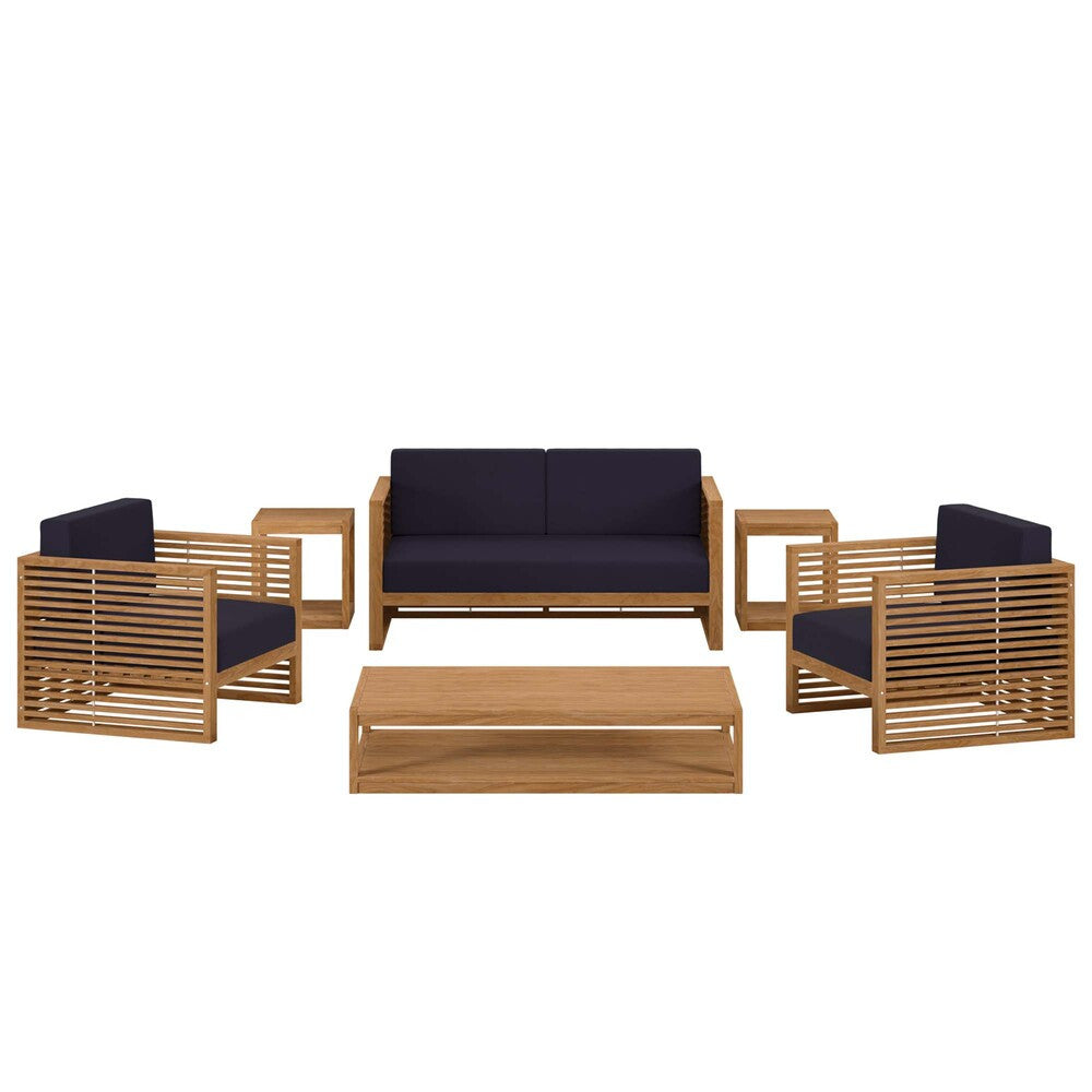 EEI-5836 Carlsbad 6-Piece Teak Wood Outdoor Patio Set by Modway