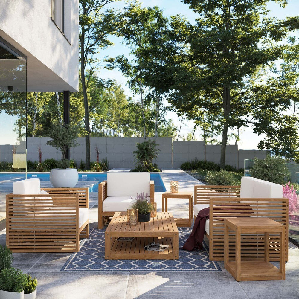 EEI-5836 Carlsbad 6-Piece Teak Wood Outdoor Patio Set by Modway