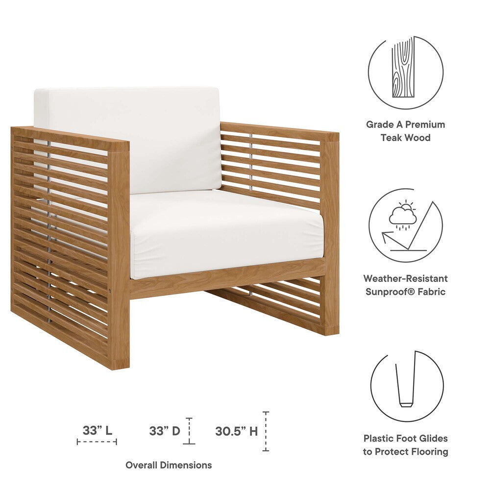 EEI-5836 Carlsbad 6-Piece Teak Wood Outdoor Patio Set by Modway