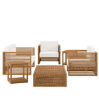 EEI-5836 Carlsbad 6-Piece Teak Wood Outdoor Patio Set by Modway