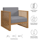 EEI-5606 Carlsbad Teak Wood Outdoor Patio Armchair by Modway