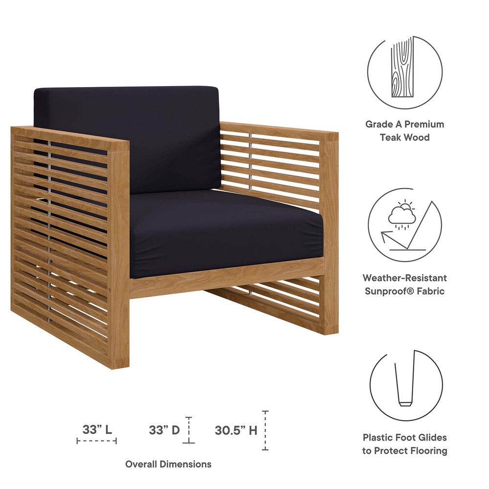 EEI-5606 Carlsbad Teak Wood Outdoor Patio Armchair by Modway