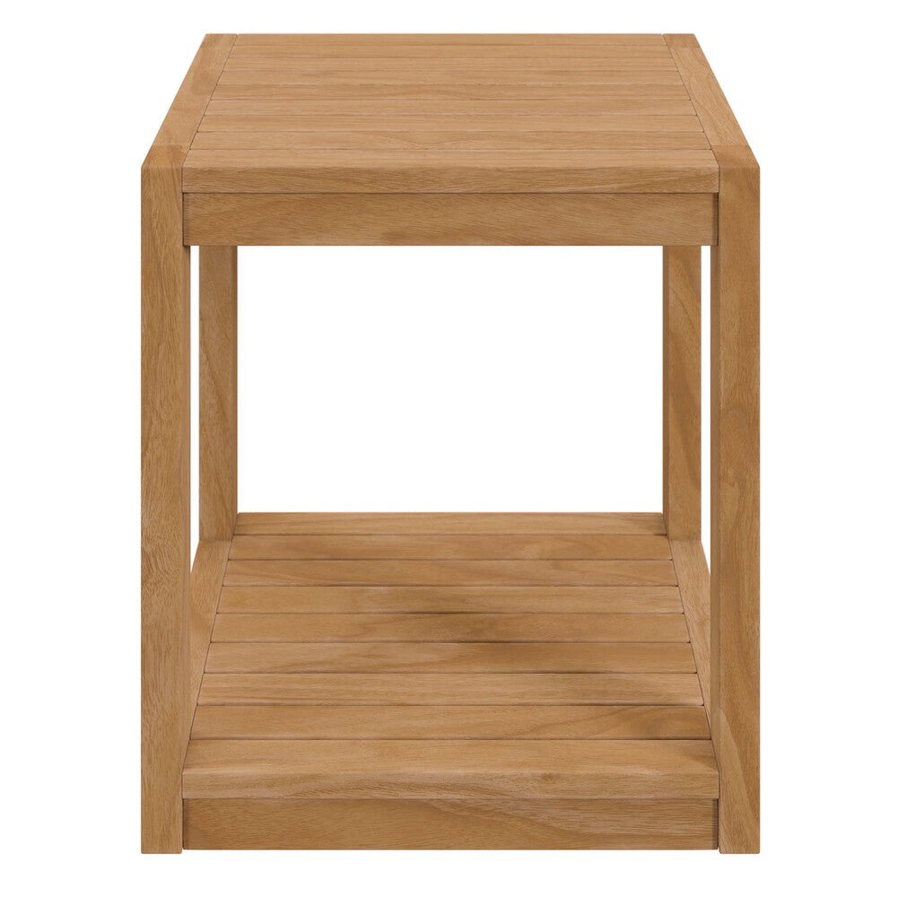 EEI-5607-NAT Carlsbad Teak Wood Outdoor Patio Side Table by Modway