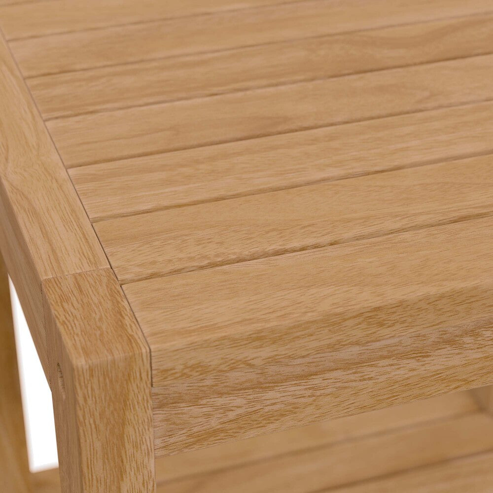 EEI-5607-NAT Carlsbad Teak Wood Outdoor Patio Side Table by Modway