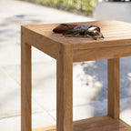 EEI-5607-NAT Carlsbad Teak Wood Outdoor Patio Side Table by Modway