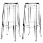 Modway EEI-909-CLR Casper Bar Stool Backless Set of 2 Clear