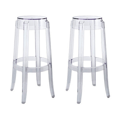 Modway EEI-1264-CLR Casper Bar Stool Set of 2 Clear