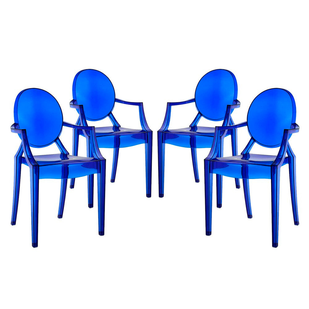 EEI-1769-BLU Casper Dining Armchairs Set of 4 by Modway