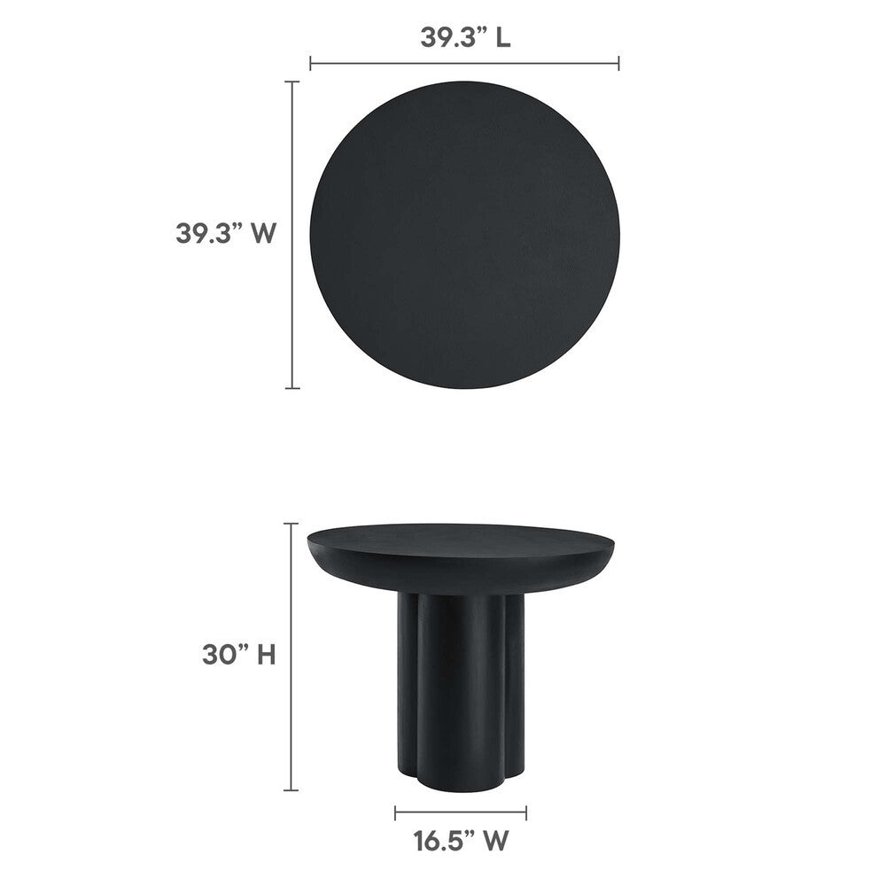 EEI-6762 Caspian 40" Round Concrete Dining Table by Modway
