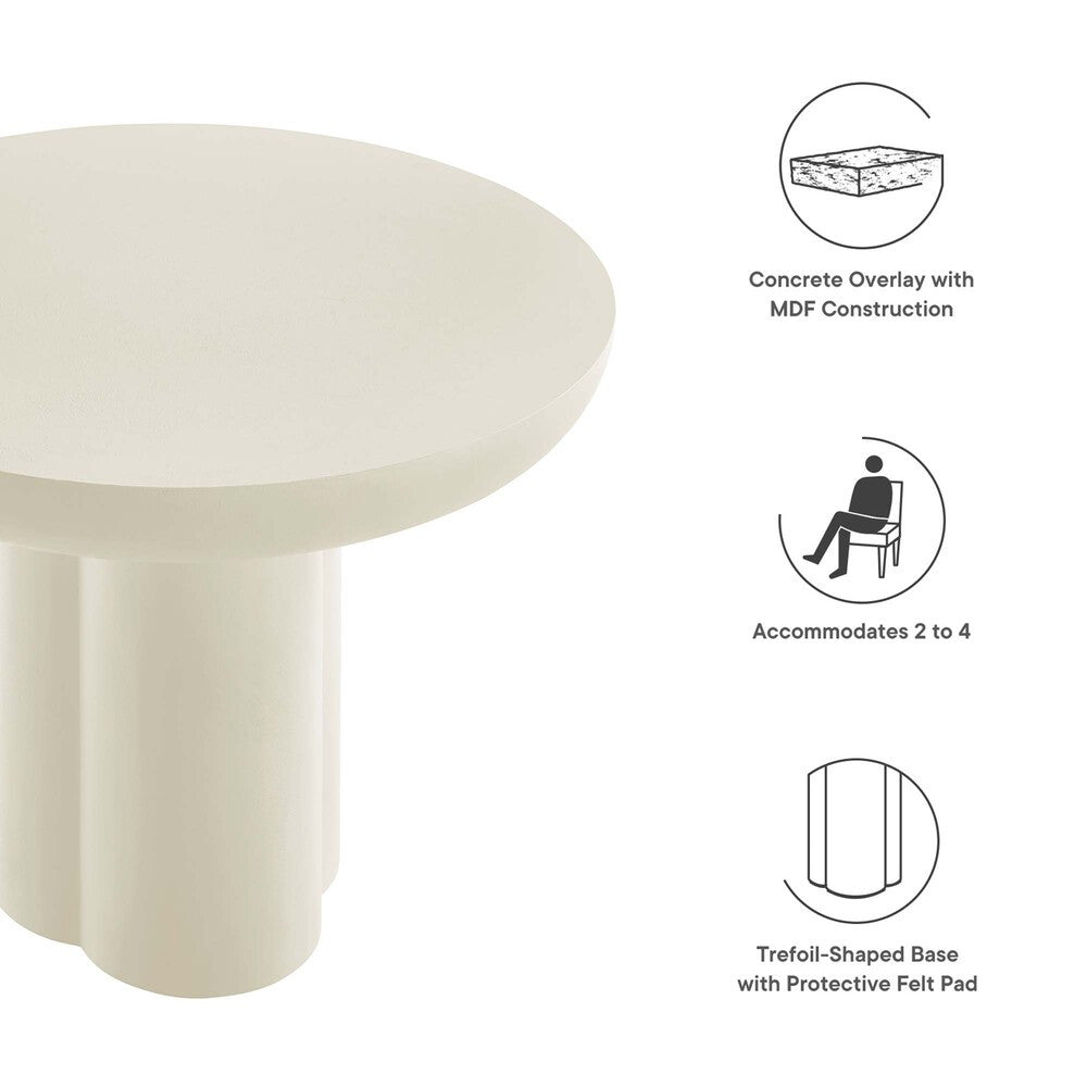 EEI-6762 Caspian 40" Round Concrete Dining Table by Modway