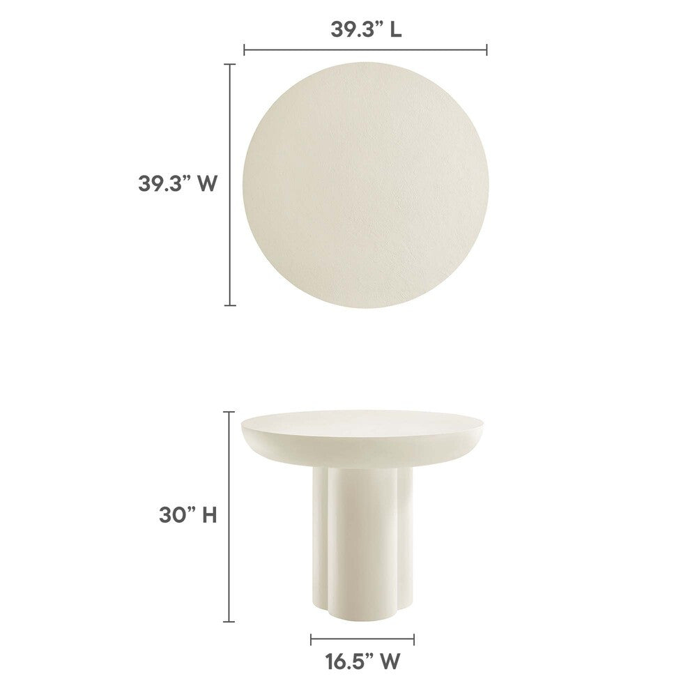 EEI-6762 Caspian 40" Round Concrete Dining Table by Modway