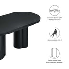 EEI-6764 Caspian 72" Oval Concrete Dining Table by Modway