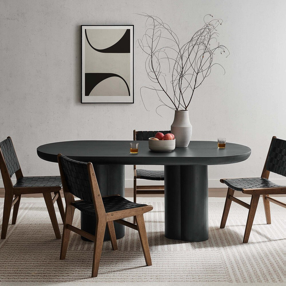 EEI-6764 Caspian 72" Oval Concrete Dining Table by Modway