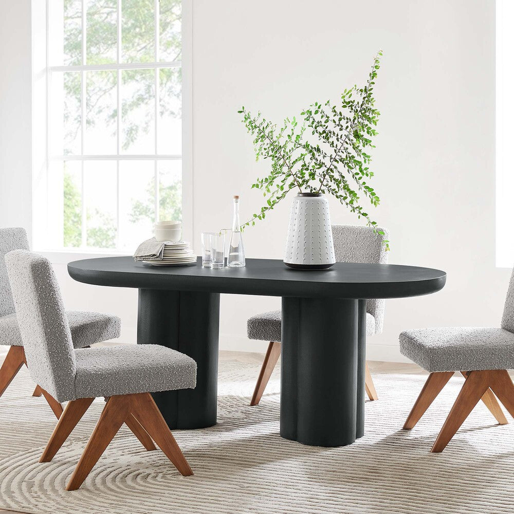 EEI-6764 Caspian 72" Oval Concrete Dining Table by Modway