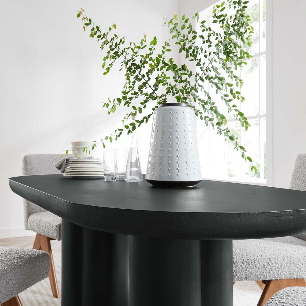 EEI-6764 Caspian 72" Oval Concrete Dining Table by Modway