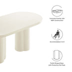 EEI-6764 Caspian 72" Oval Concrete Dining Table by Modway