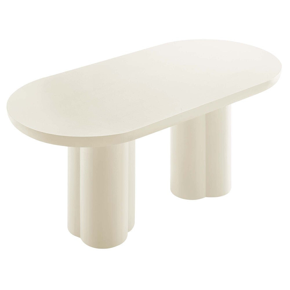 EEI-6764 Caspian 72" Oval Concrete Dining Table by Modway