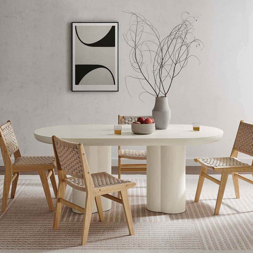 EEI-6764 Caspian 72" Oval Concrete Dining Table by Modway