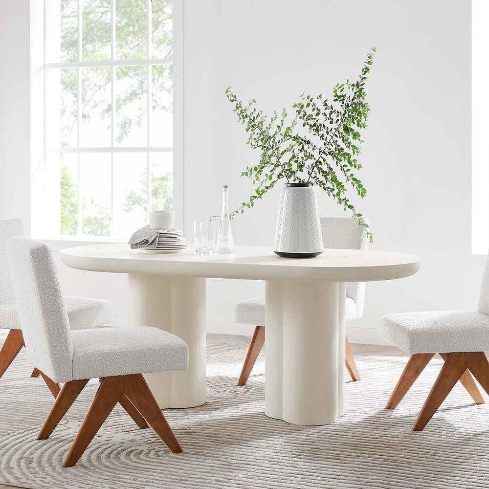 EEI-6764 Caspian 72" Oval Concrete Dining Table by Modway