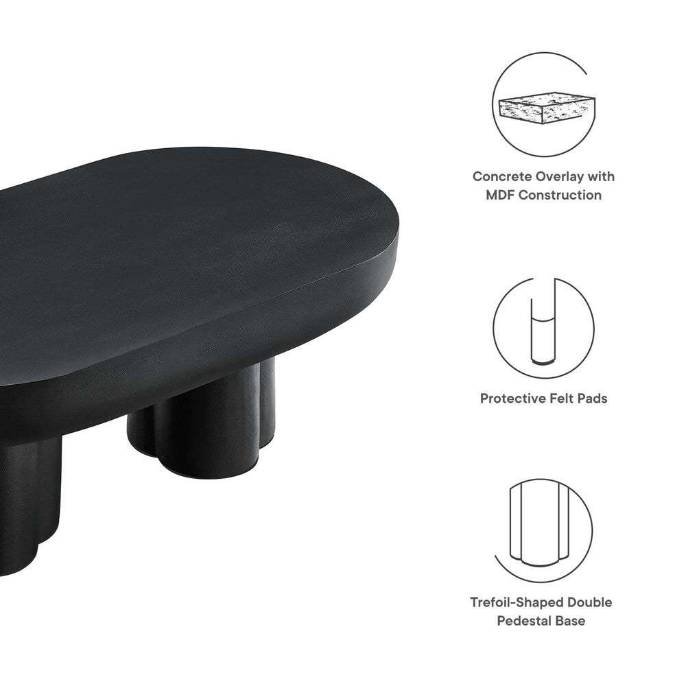 EEI-6763 Caspian Oval Concrete Coffee Table by Modway