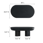 EEI-6763 Caspian Oval Concrete Coffee Table by Modway