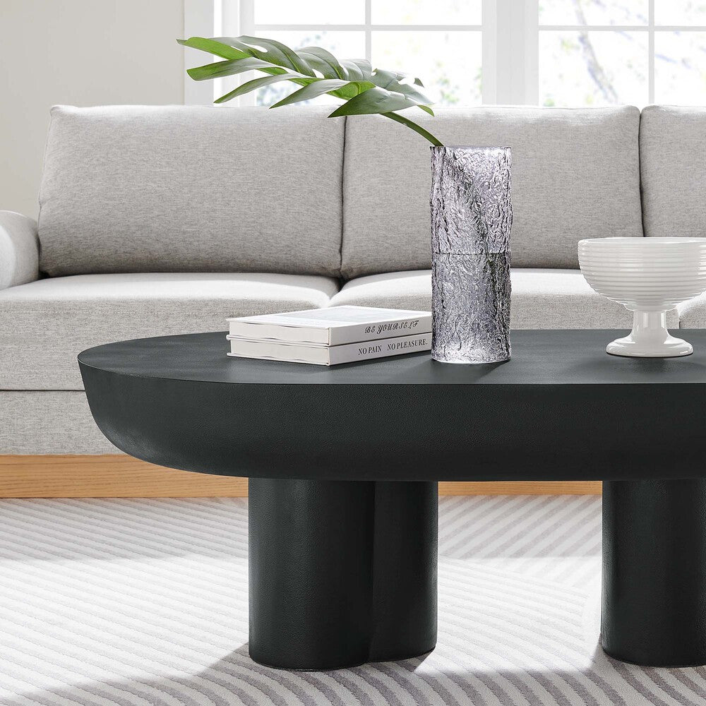 EEI-6763 Caspian Oval Concrete Coffee Table by Modway