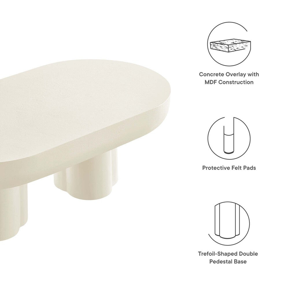EEI-6763 Caspian Oval Concrete Coffee Table by Modway