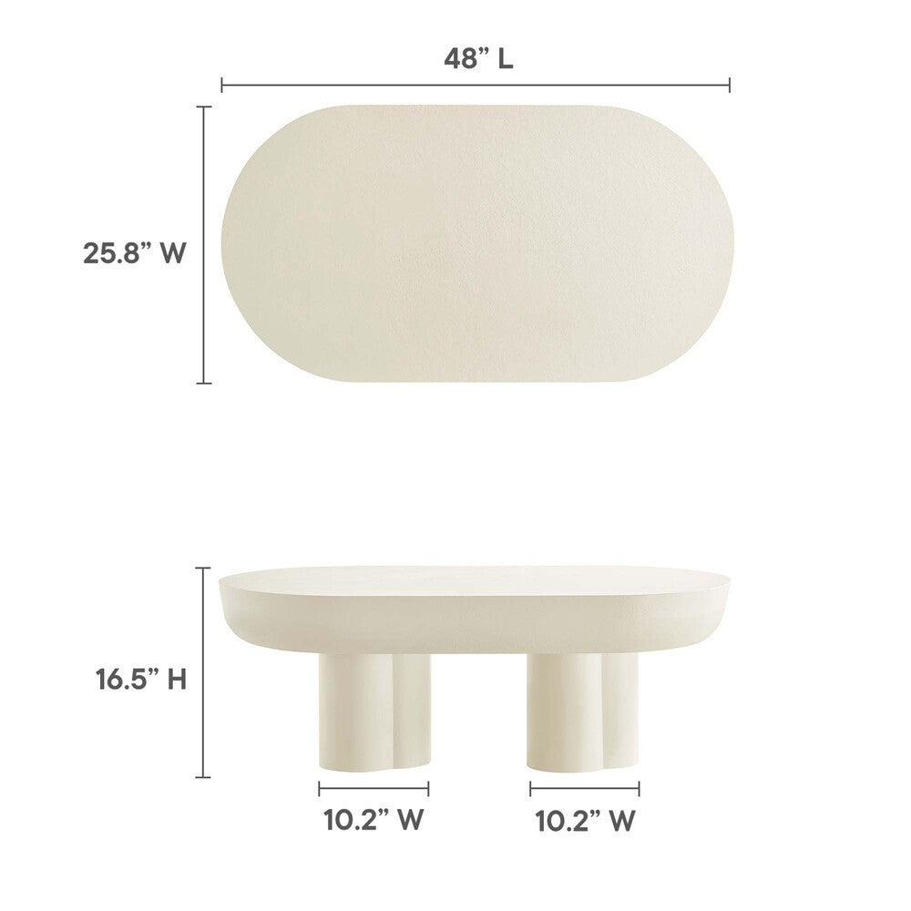 EEI-6763 Caspian Oval Concrete Coffee Table by Modway