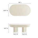 EEI-6763 Caspian Oval Concrete Coffee Table by Modway