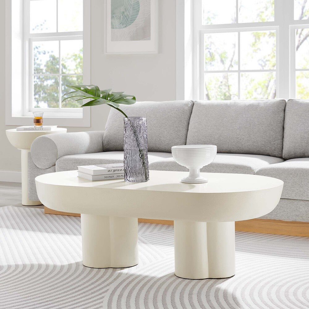 EEI-6763 Caspian Oval Concrete Coffee Table by Modway