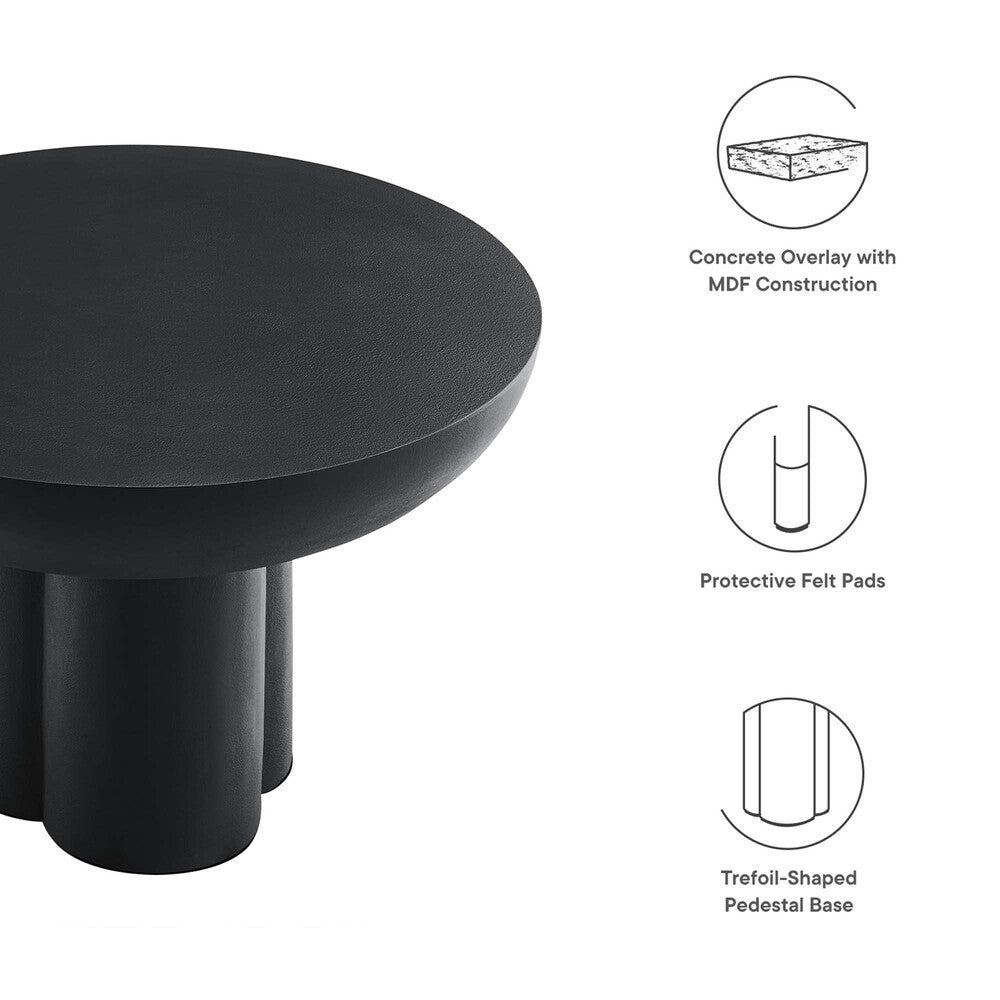 EEI-6760 Caspian Round Concrete Coffee Table by Modway