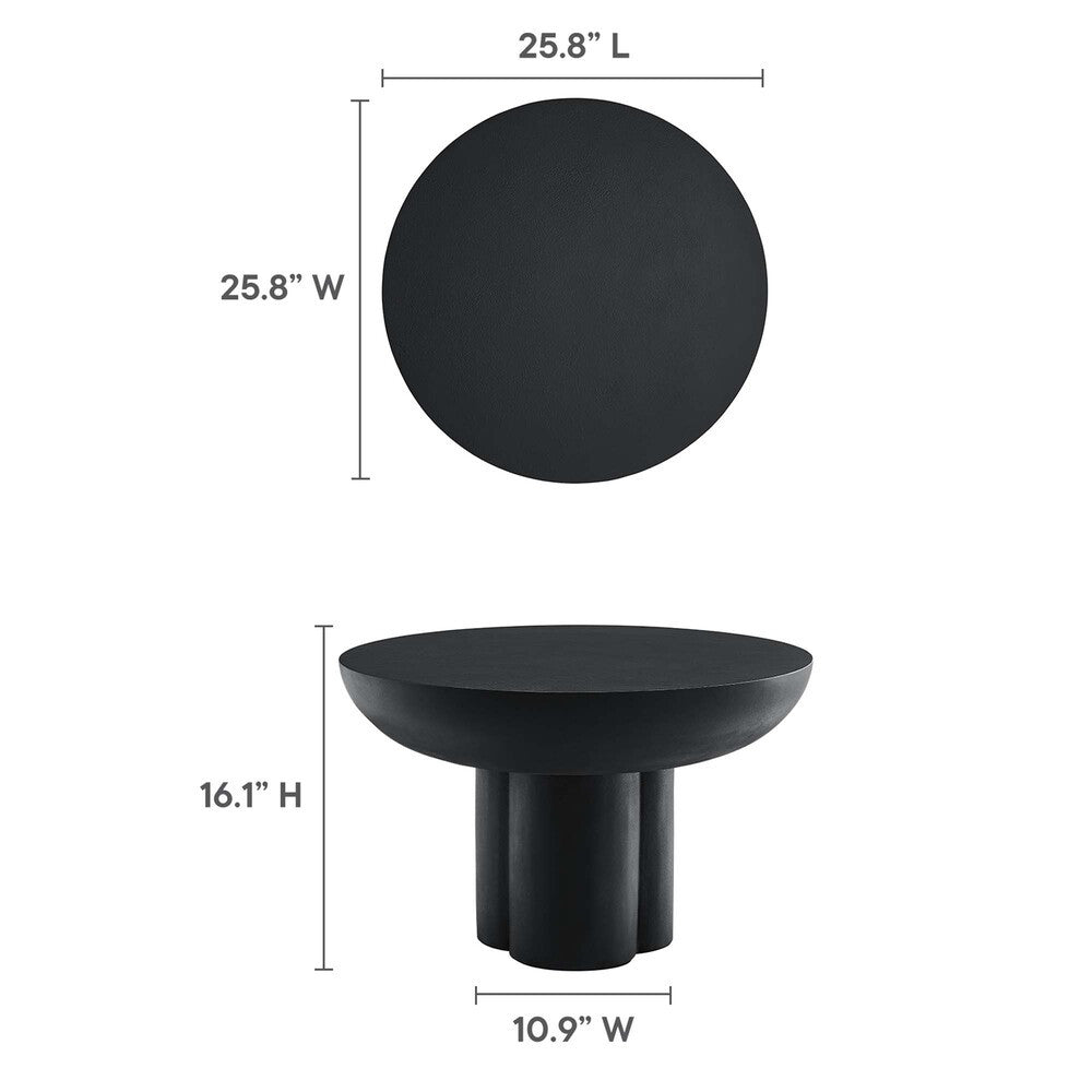 EEI-6760 Caspian Round Concrete Coffee Table by Modway