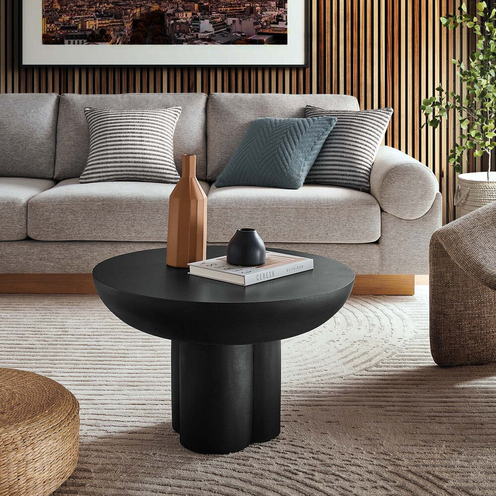 EEI-6760 Caspian Round Concrete Coffee Table by Modway