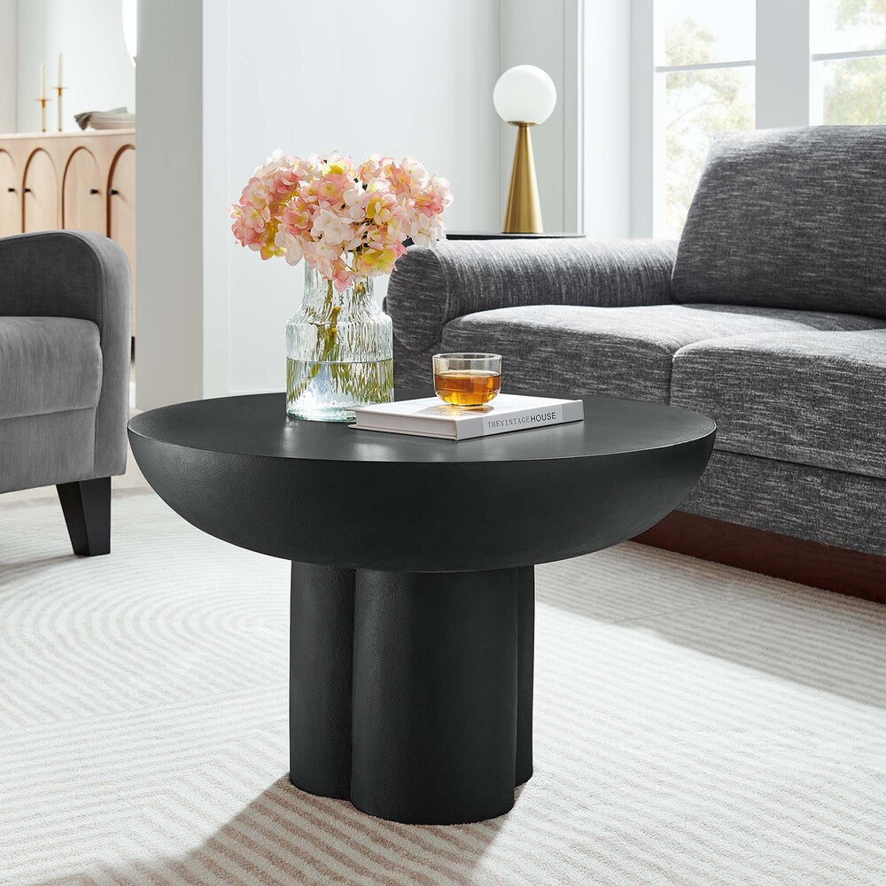 EEI-6760 Caspian Round Concrete Coffee Table by Modway