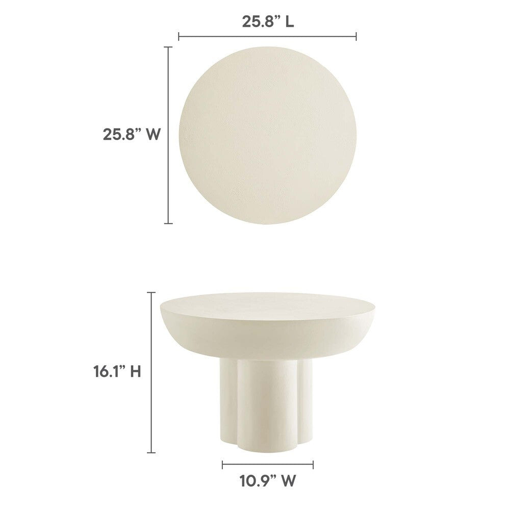 EEI-6760 Caspian Round Concrete Coffee Table by Modway