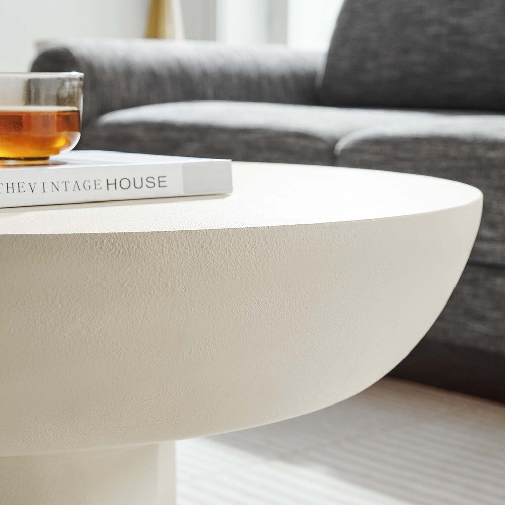 EEI-6760 Caspian Round Concrete Coffee Table by Modway