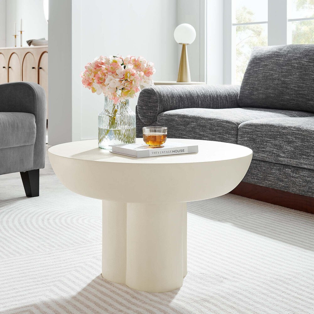 EEI-6760 Caspian Round Concrete Coffee Table by Modway