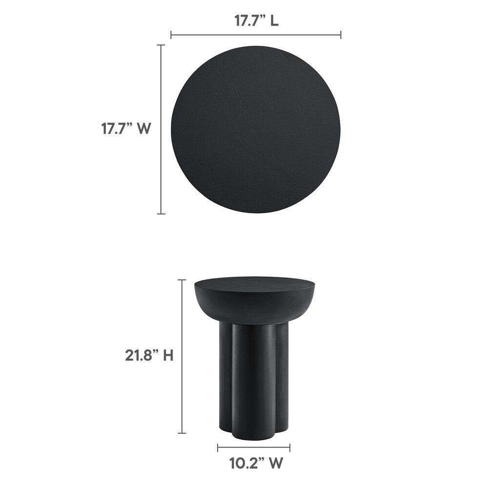 EEI-6761 Caspian Round Concrete Side Table by Modway