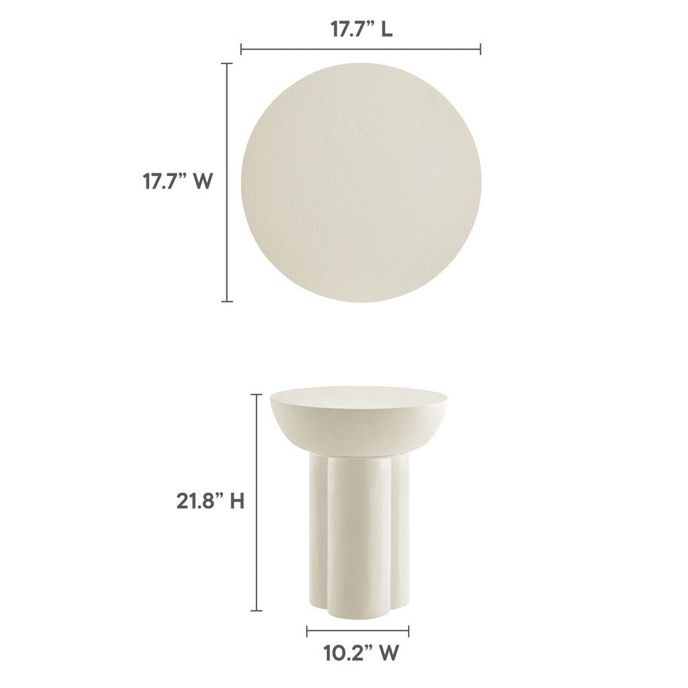 EEI-6761 Caspian Round Concrete Side Table by Modway