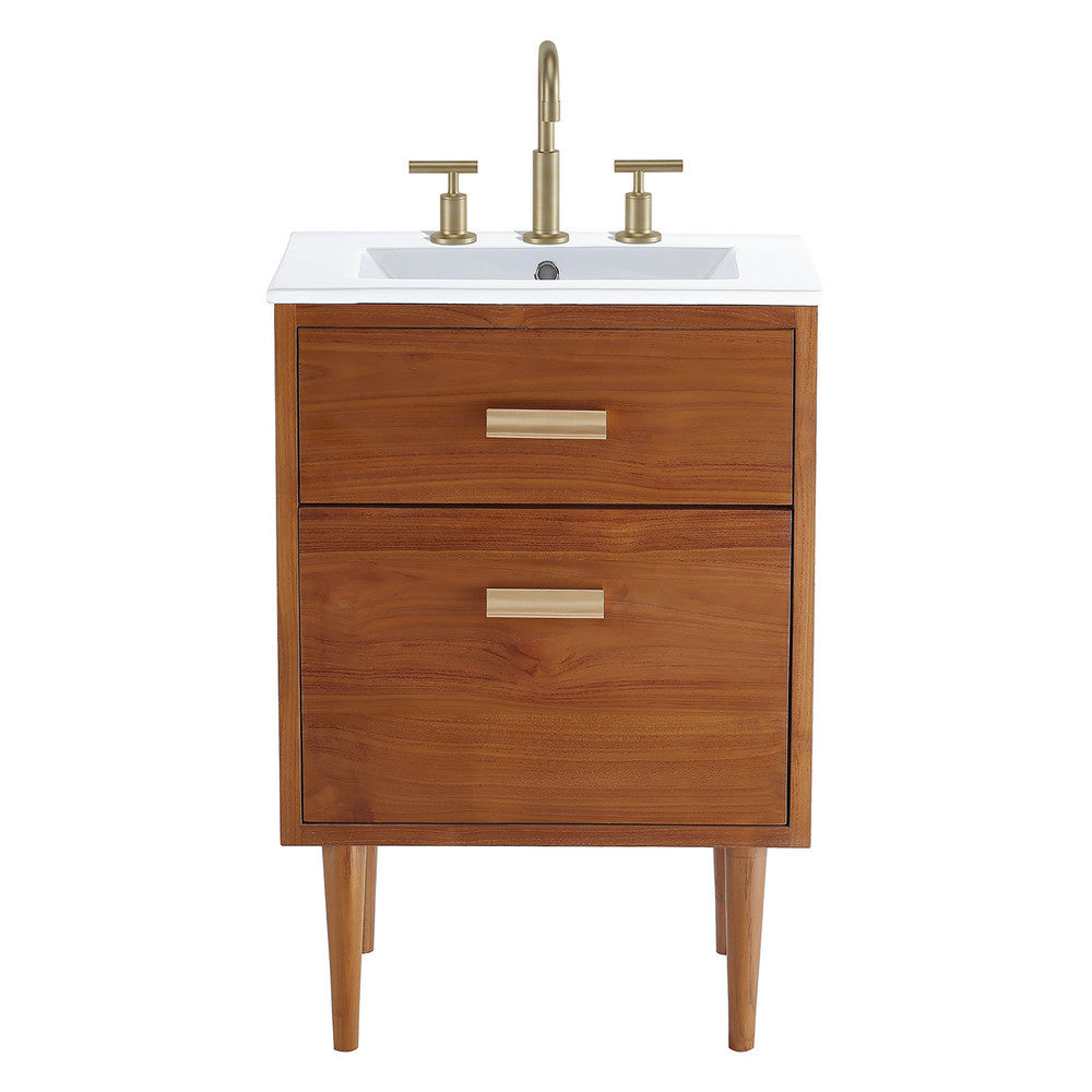 EEI-5108-NAT-WHI Cassia 24" Bathroom Vanity by Modway