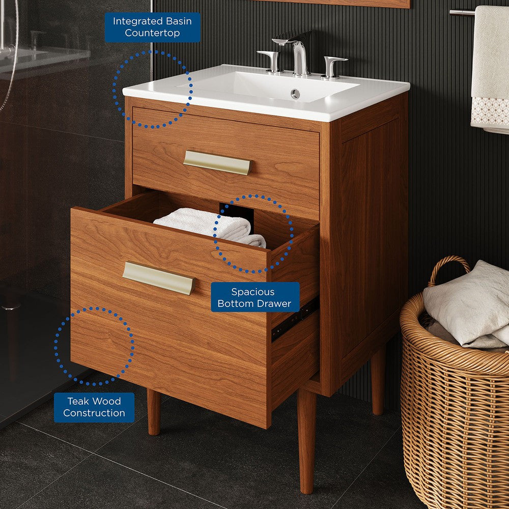 EEI-5108-NAT-WHI Cassia 24" Bathroom Vanity by Modway