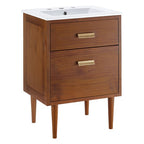 Modway EEI-5108-NAT-WHI Cassia 24" Bathroom Vanity Natural White