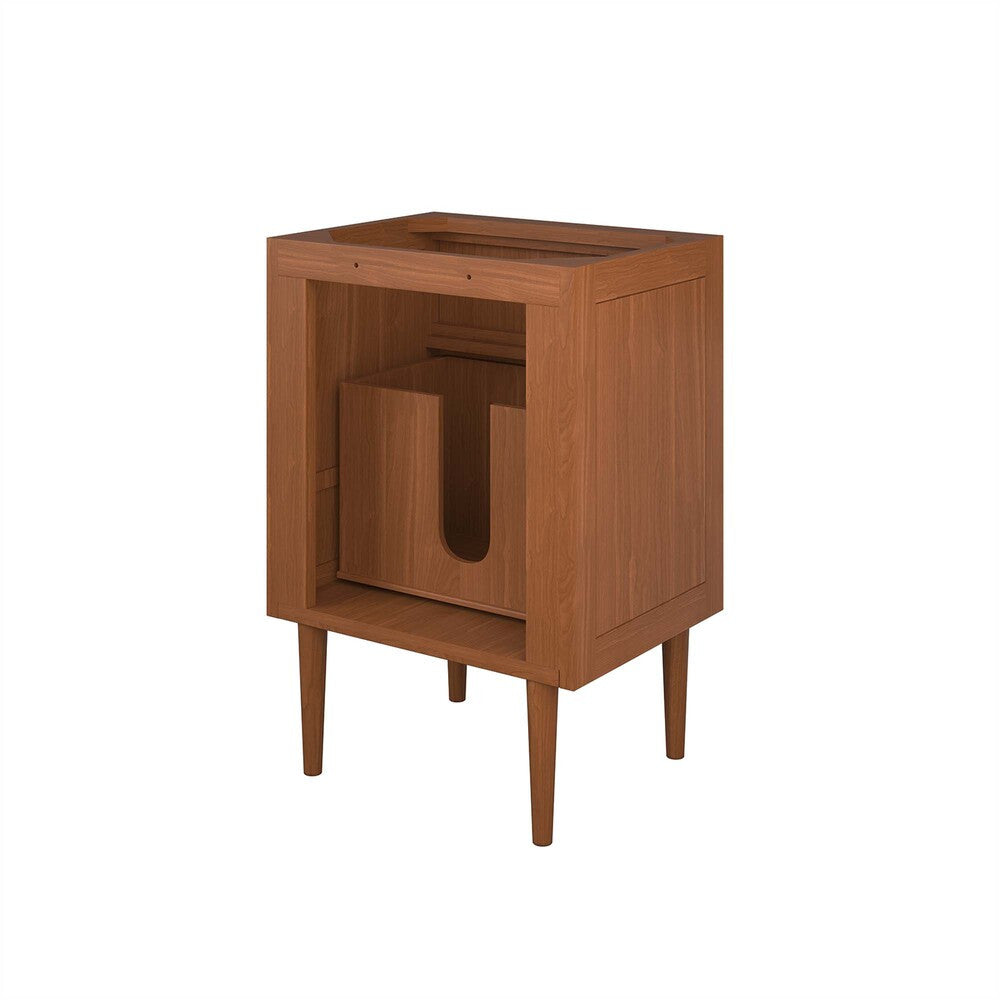 EEI-5082-NAT Cassia 24" Teak Wood Bathroom Vanity Cabinet (Sink Basin Not Included) by Modway