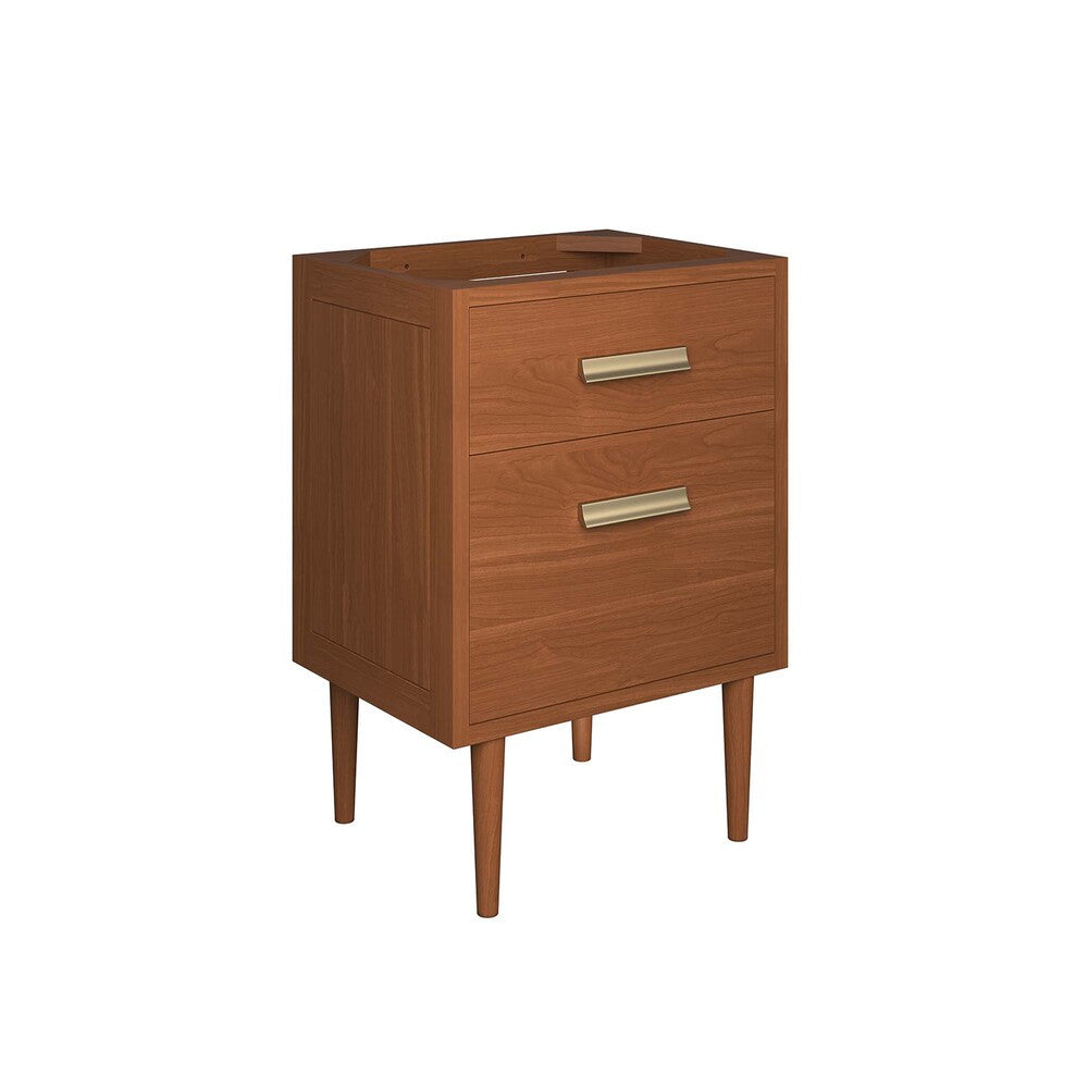 EEI-5082-NAT Cassia 24" Teak Wood Bathroom Vanity Cabinet (Sink Basin Not Included) by Modway