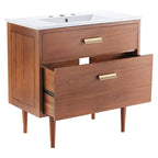 EEI-5109-NAT-WHI Cassia 36" Bathroom Vanity by Modway