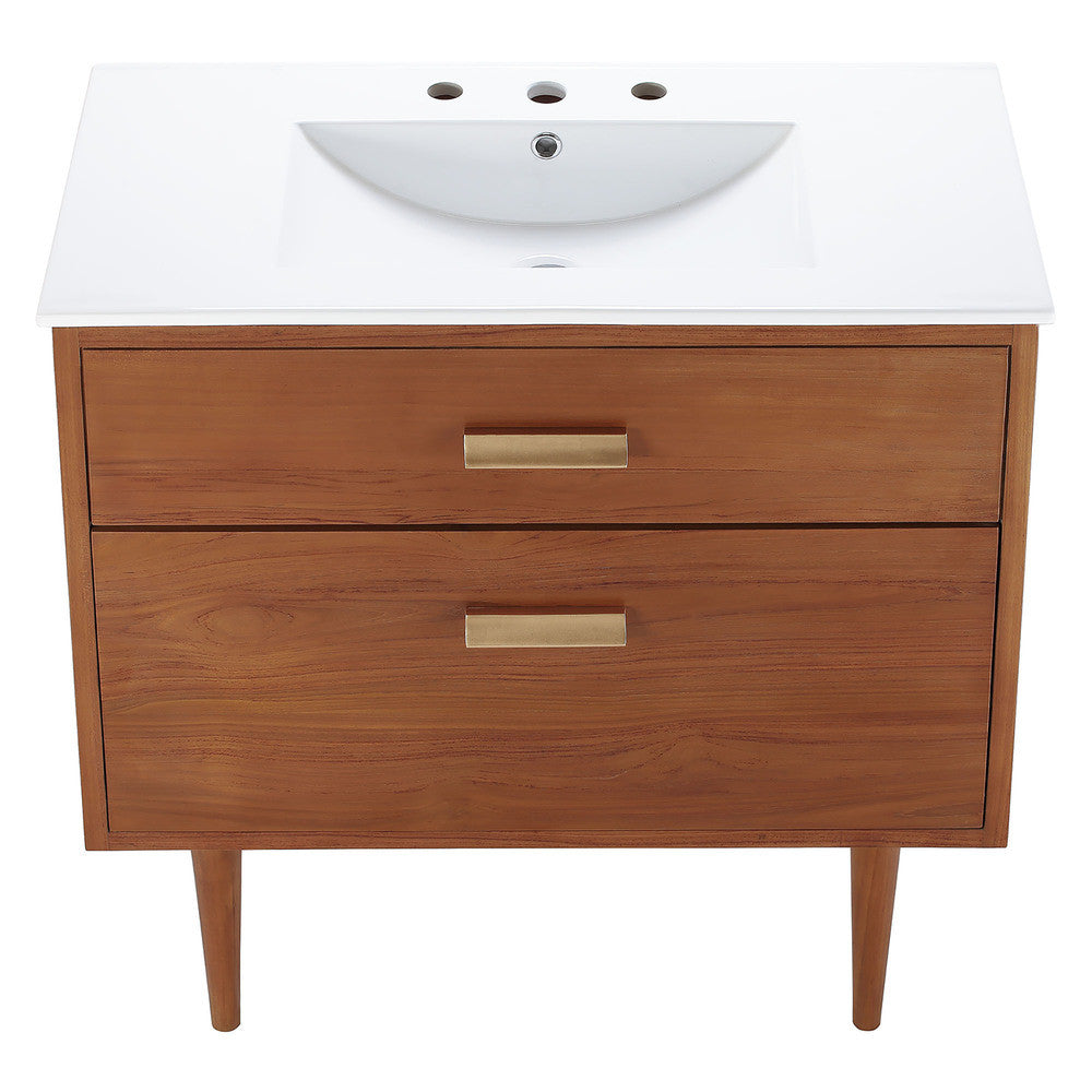 EEI-5109-NAT-WHI Cassia 36" Bathroom Vanity by Modway