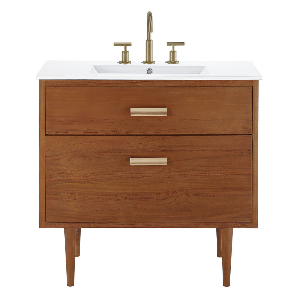 EEI-5109-NAT-WHI Cassia 36" Bathroom Vanity by Modway