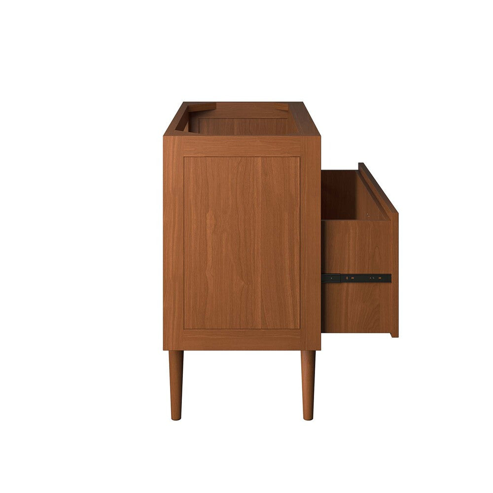 EEI-5083-NAT Cassia 36" Teak Wood Bathroom Vanity Cabinet (Sink Basin Not Included) by Modway