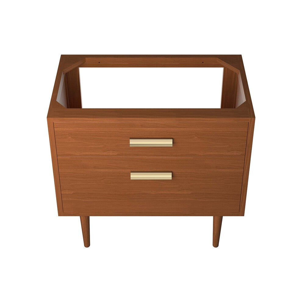 EEI-5083-NAT Cassia 36" Teak Wood Bathroom Vanity Cabinet (Sink Basin Not Included) by Modway