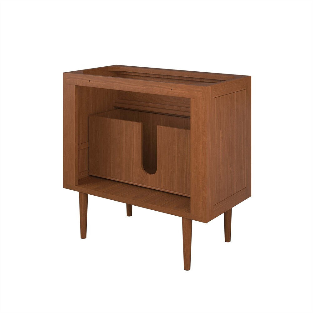 EEI-5083-NAT Cassia 36" Teak Wood Bathroom Vanity Cabinet (Sink Basin Not Included) by Modway